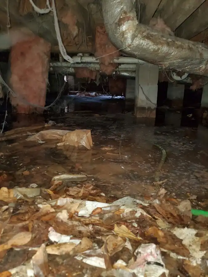 Crawl space flood assessment for Commercial Water Damage Restoration in Loudon