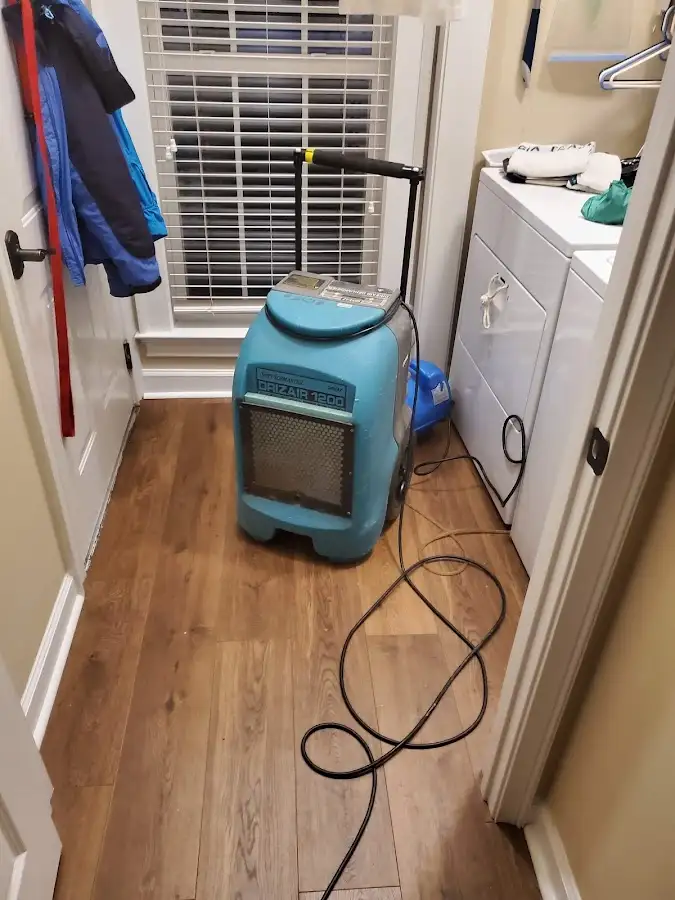 Commercial dehumidifier deployed for Flood Damage Cleanup in Loudon