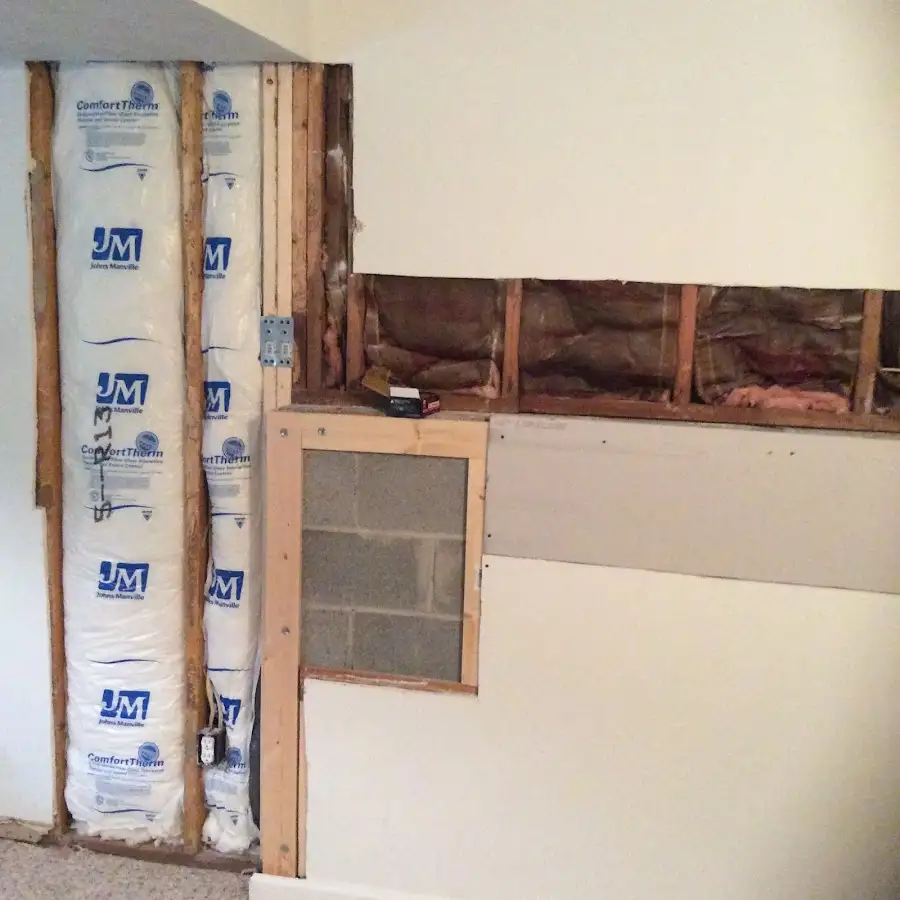 Wall insulation replacement during Contents Cleaning & Restoration in Loudon